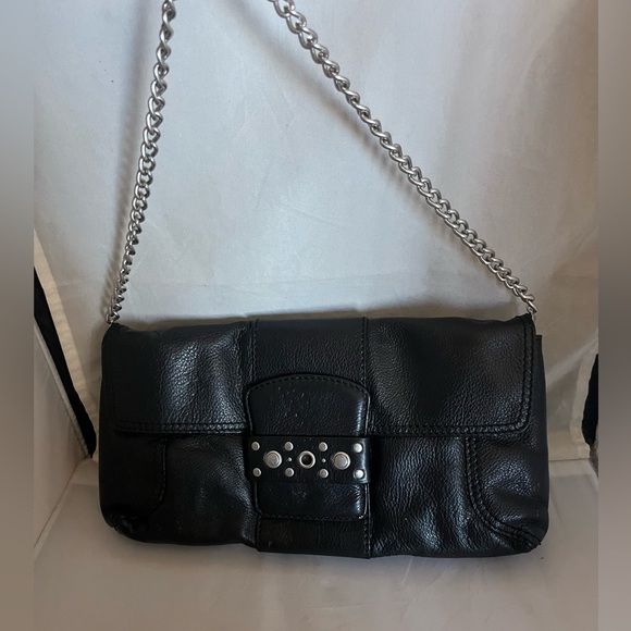 Banana Republic Handbags - Banana Republic leather studded flap clutch purse